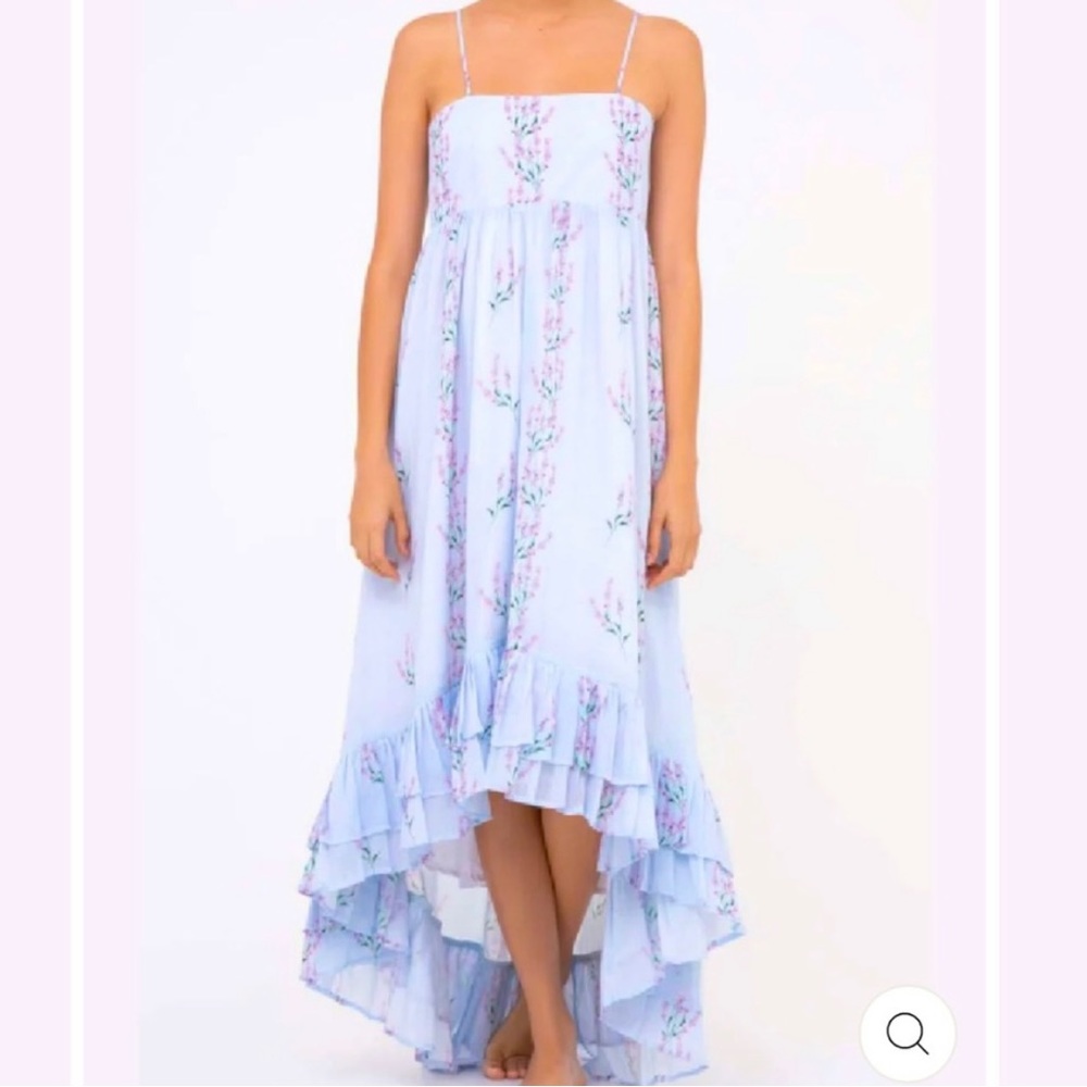 KLEID for Her - Sophie Midi Floral Asymmetrical Lavender Blue Dress